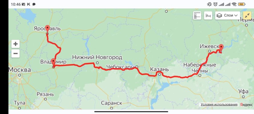 Ярославль Пермь на карте