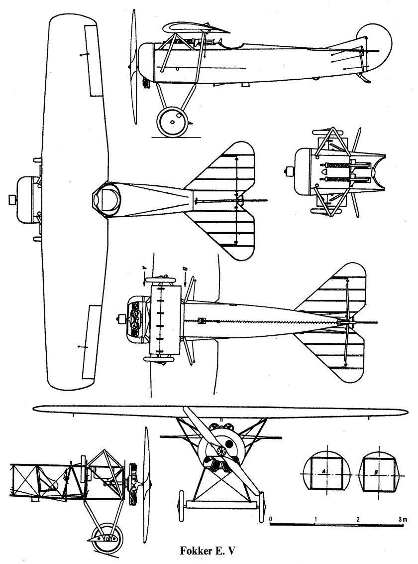 Самолет Фоккер триплан чертежи
