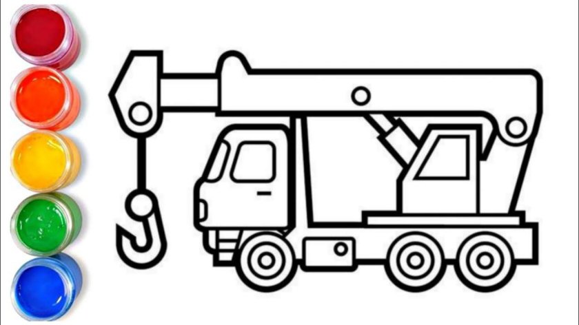 Подъемный кран раскраска