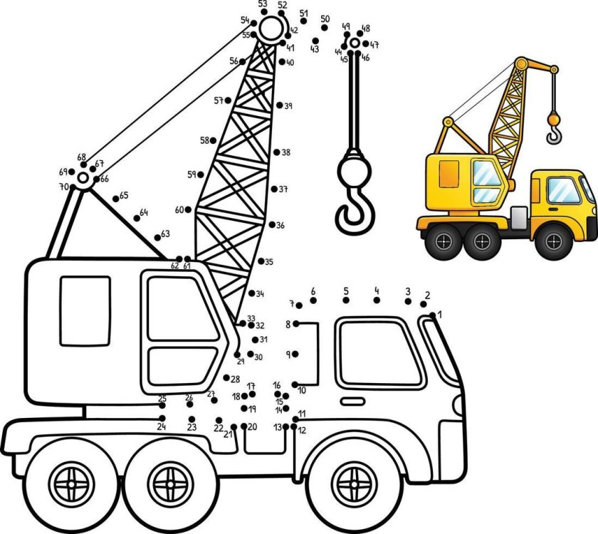 Подъемный кран раскраска