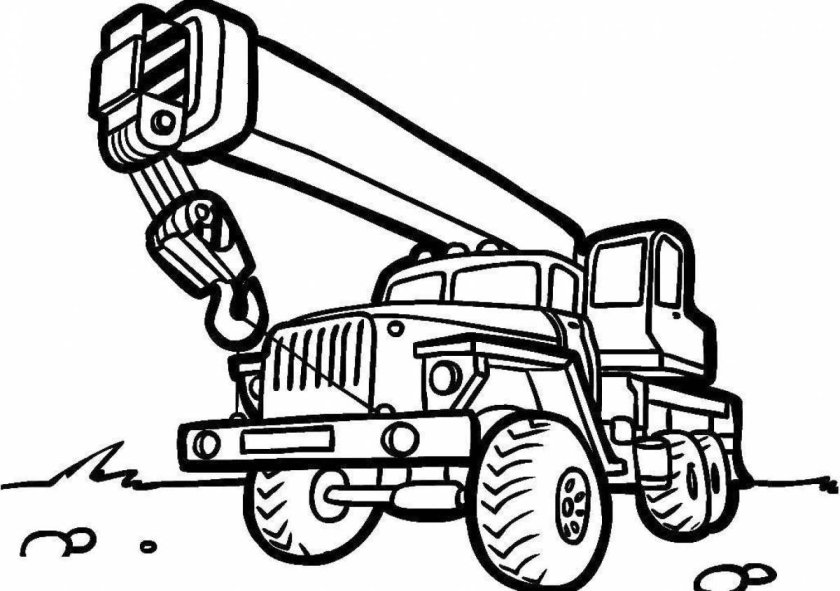 Раскраски для мальчиков строительная техника