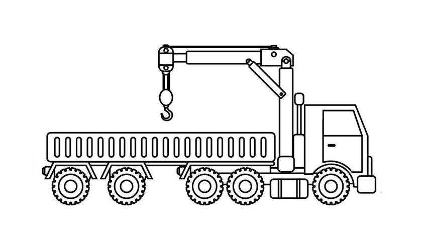 Подъемный кран раскраска