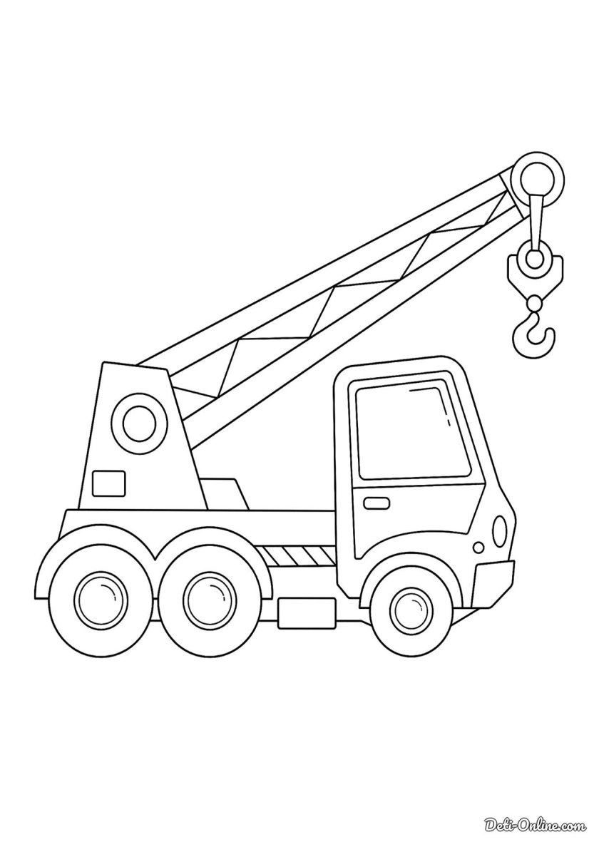Автокран раскраска