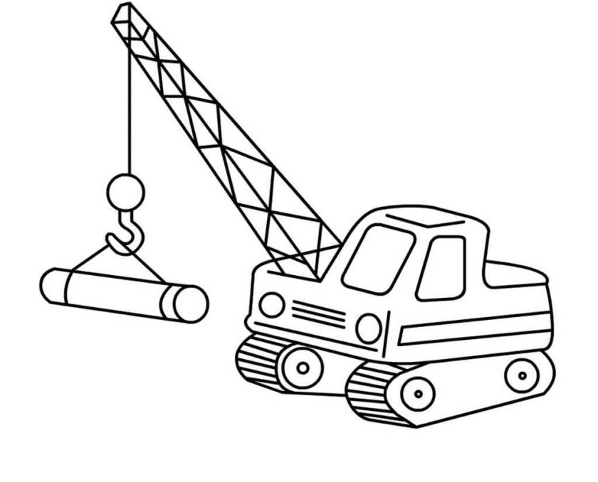 Кран раскраска для детей