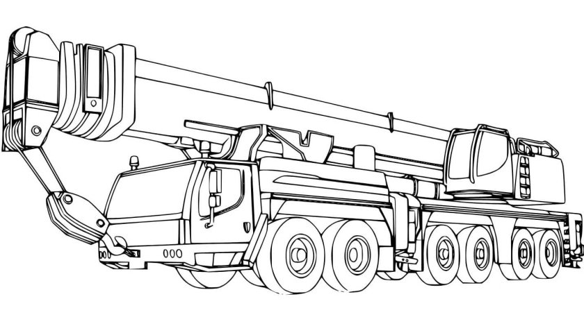 Кран Liebherr раскраска