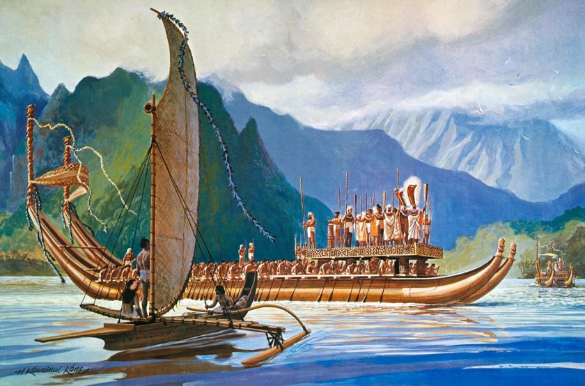 Каноэ полинезийцев