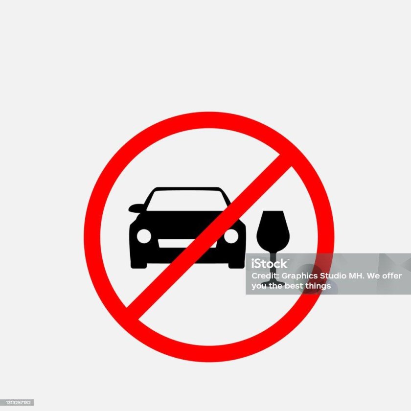 Знак алкоголь за рулем