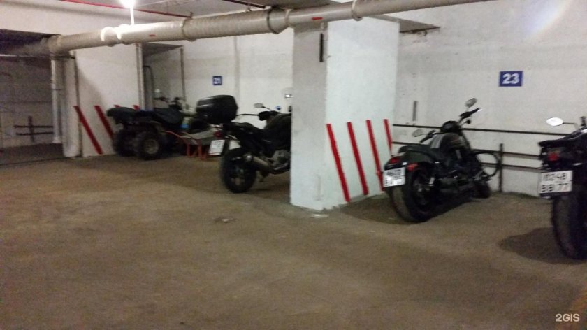 Хранение мотоцикла в подземном паркинге