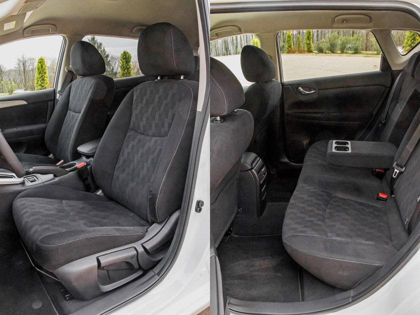 Nissan Tiida сзади салон