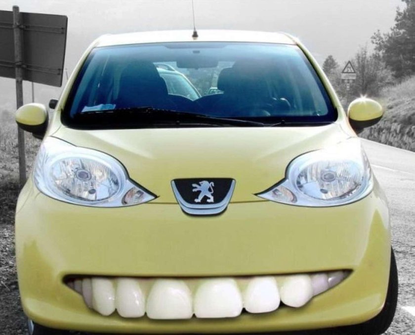 Пежо 107 с зубами
