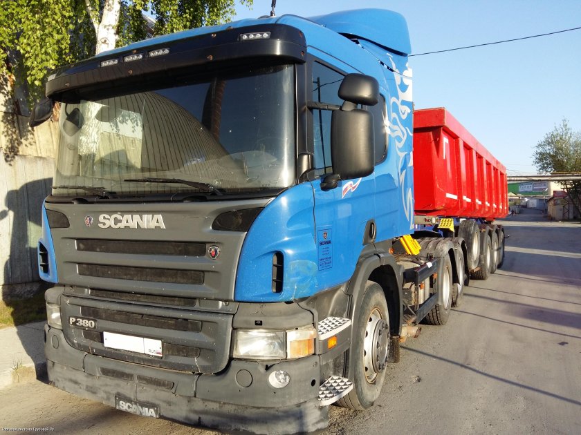 Scania p380 6x4 тягач