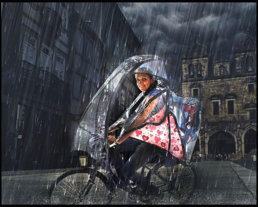 Зонт для велосипеда