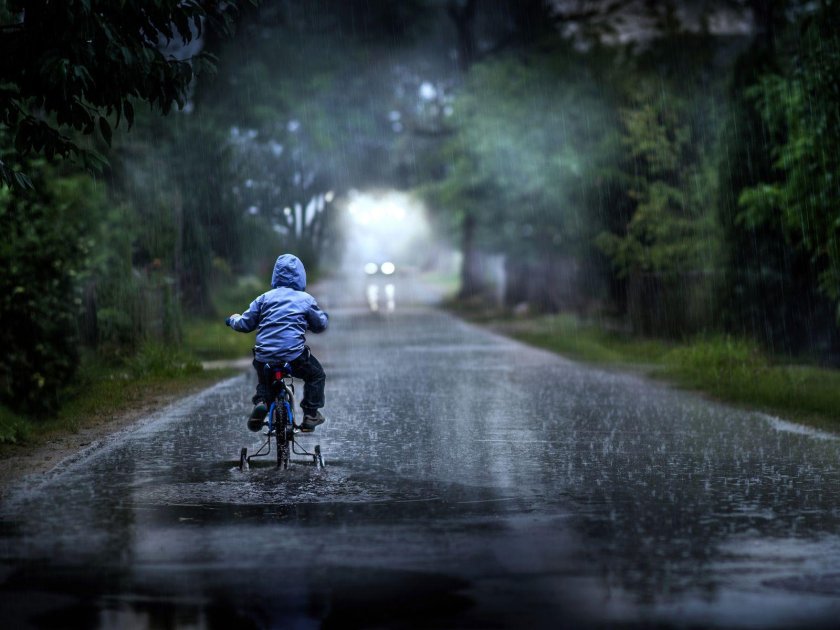 Дорога дождь