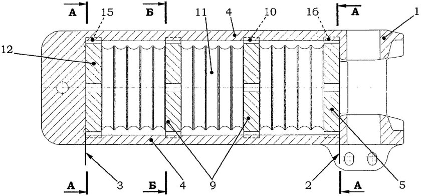 Резинометаллический поглощающий аппарат