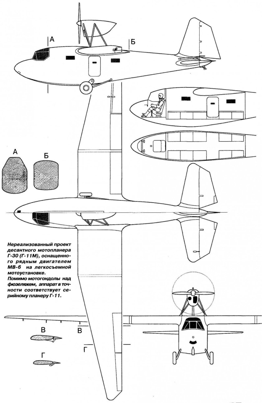 Десантные планеры "Грибовский-29" (г-11)