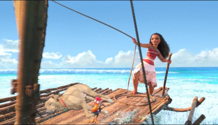 Моана на корабле