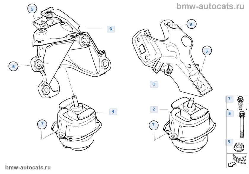 Подушки двигателя БМВ х5 е70 дизель