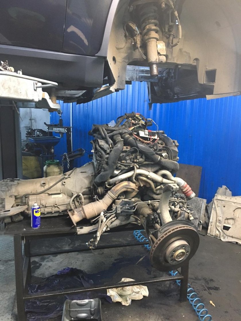 Снятие двигателя БМВ х3