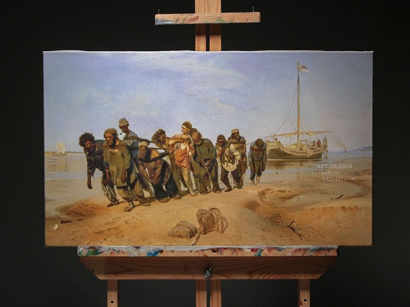 Бурлаки на Волге картина Репина