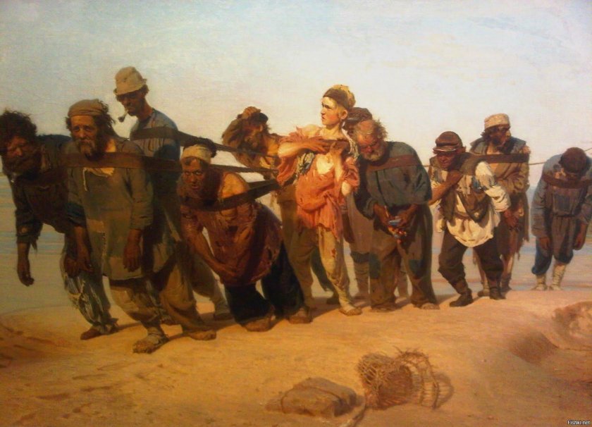 Илья Репин. Бурлаки на Волге. 1870-73