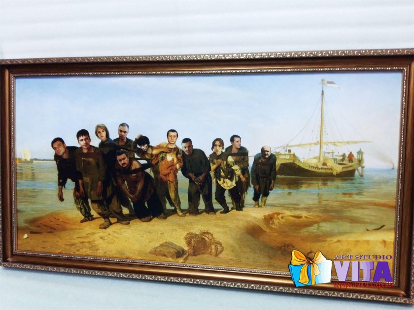 Илья Репин бурлаки на Волге