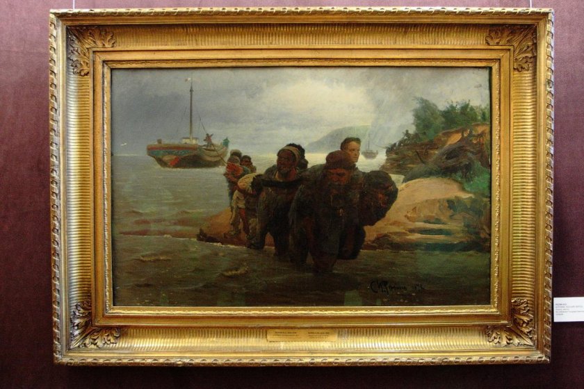 Бурлаки на Волге Третьяковская галерея