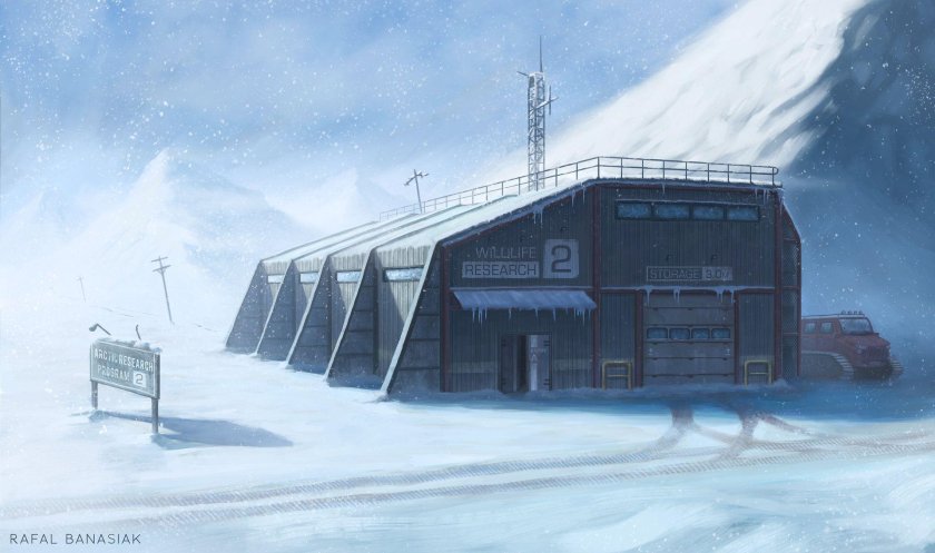 Военная база в Арктике концепт арт