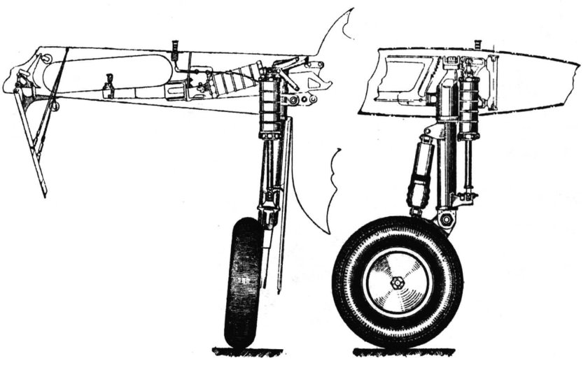 Носовая стойка шасси Су 27 чертеж