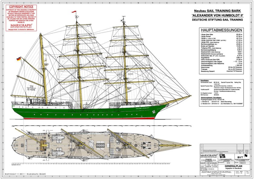 Барк Седов чертежи