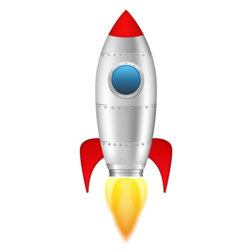 Ракета картина на белом фоне