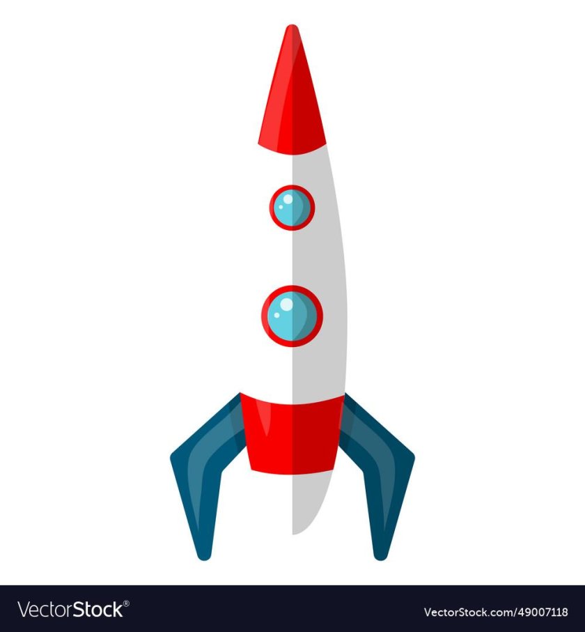 Ракета вектор вид сбоку