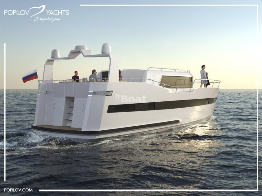 Стальная моторная яхта Popilov 14.99