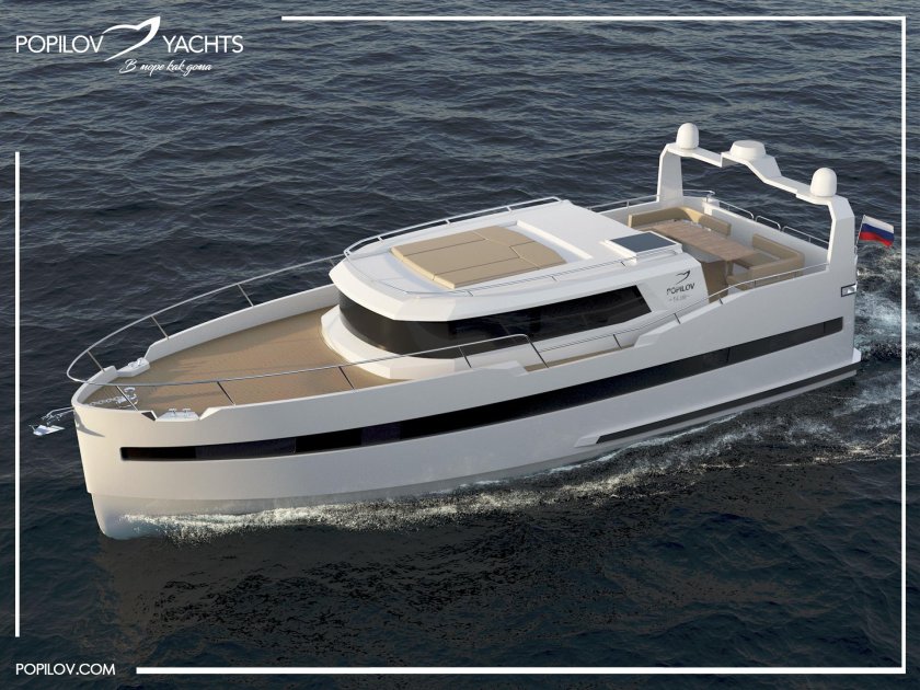 Стальная моторная яхта Popilov 14.99