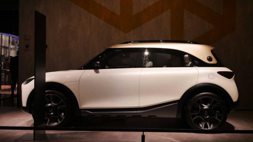 Смарт кар сзади серый