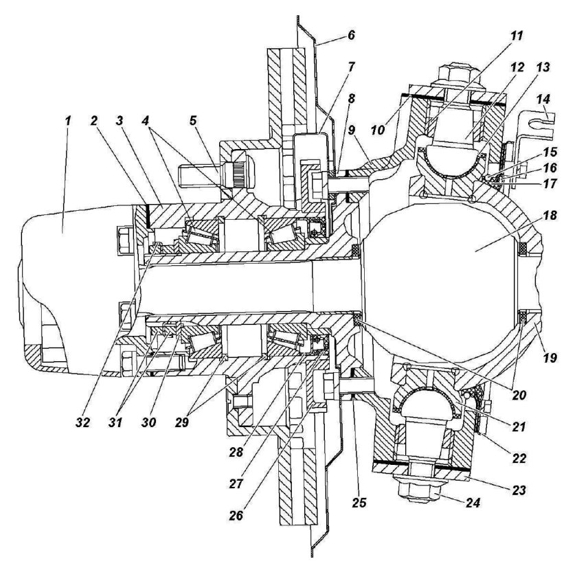 Ступица УАЗ 469 чертеж