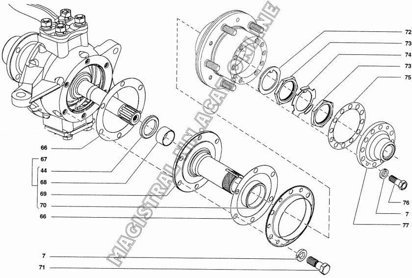 Ступица заднего моста УАЗ Хантер Спайсер