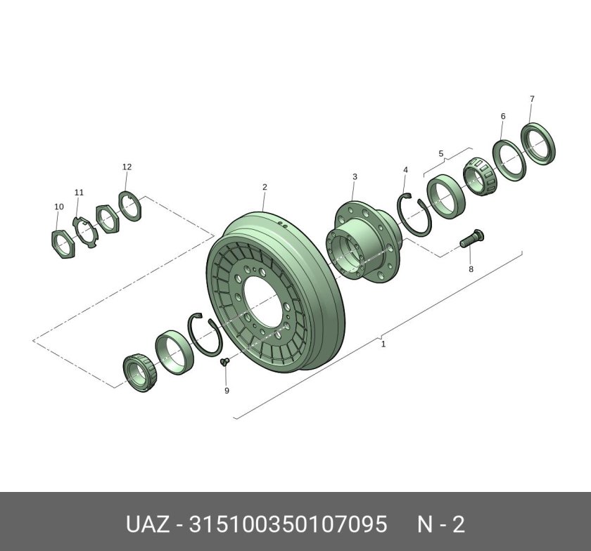 Заднее колесо УАЗ Патриот