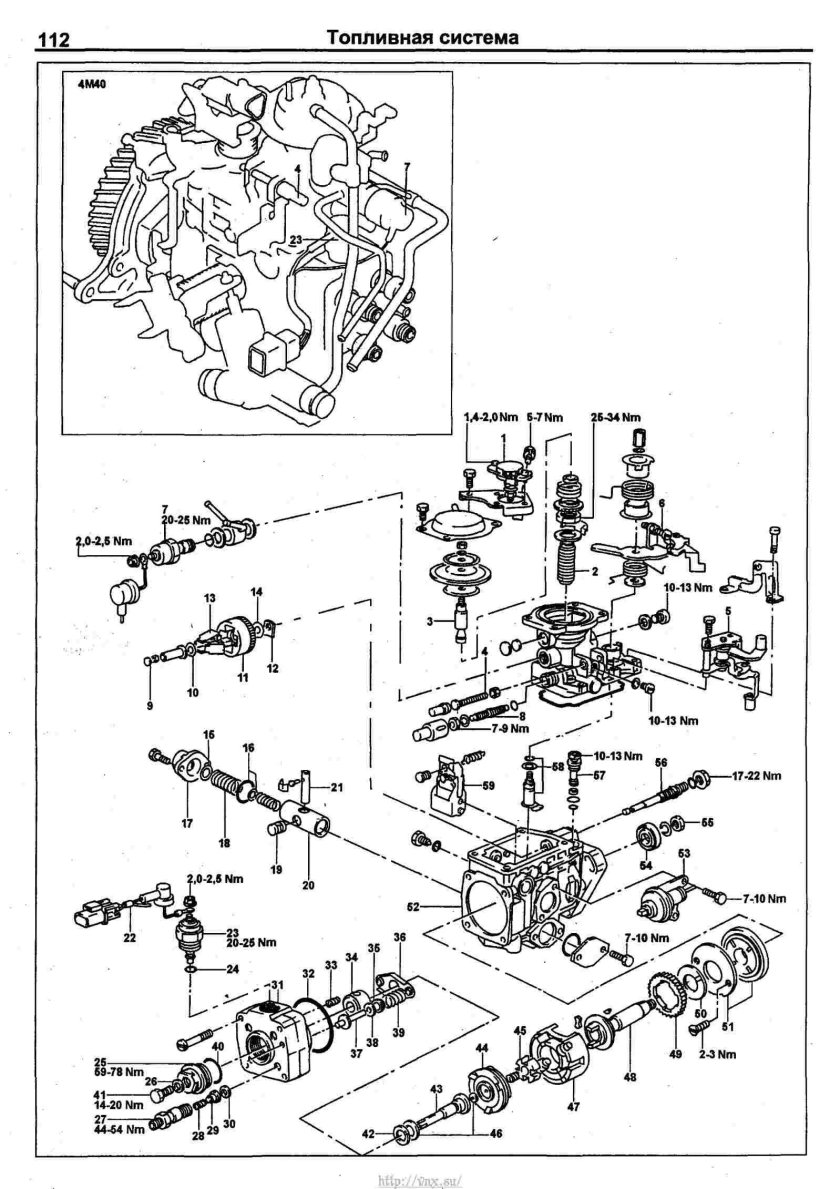 ТНВД Митсубиси л200 схема