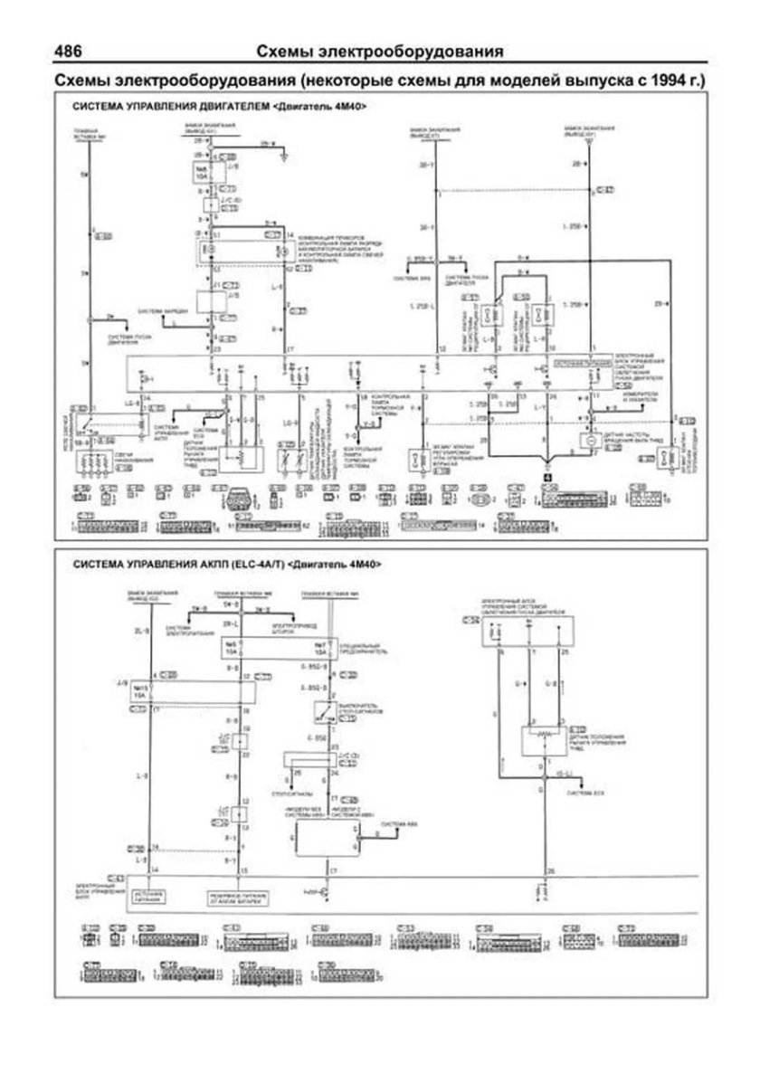 Схема проводки Mitsubishi Delica