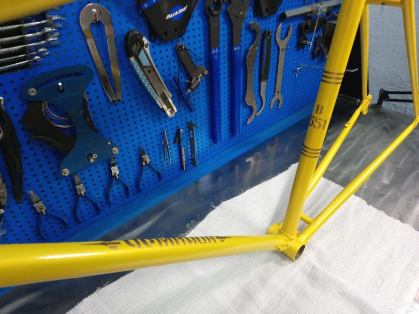 Покраска велосипедной рамы