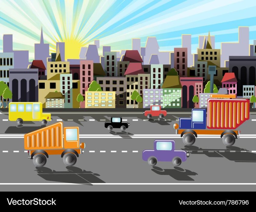 Мультяшный город