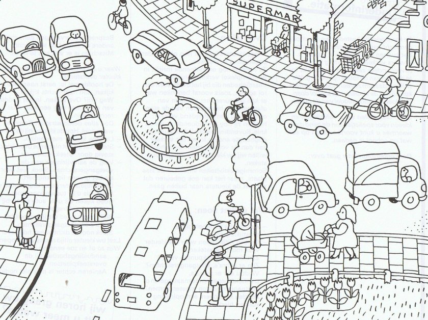 Раскраска город для детей