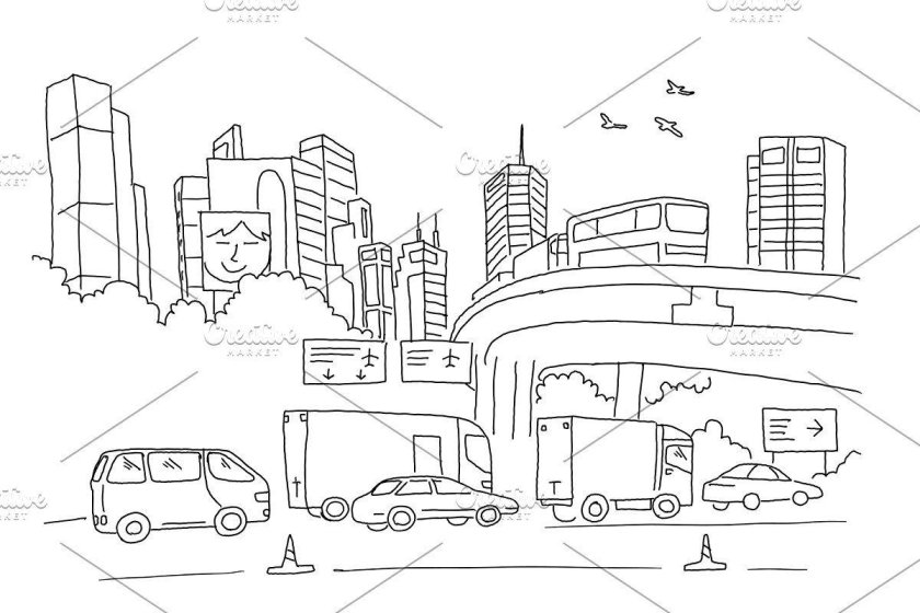 Раскраска парковка