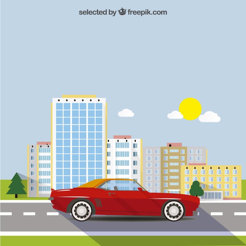 Город машины вектор