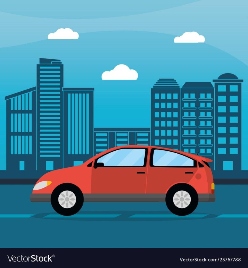 Рыжие городские машины