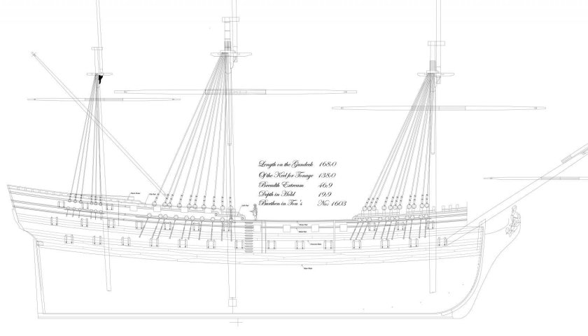 HMS Bellona 1760 чертежи