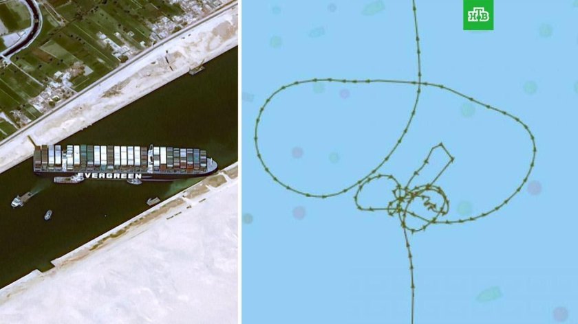 Корабль перегородил Суэцкий канал