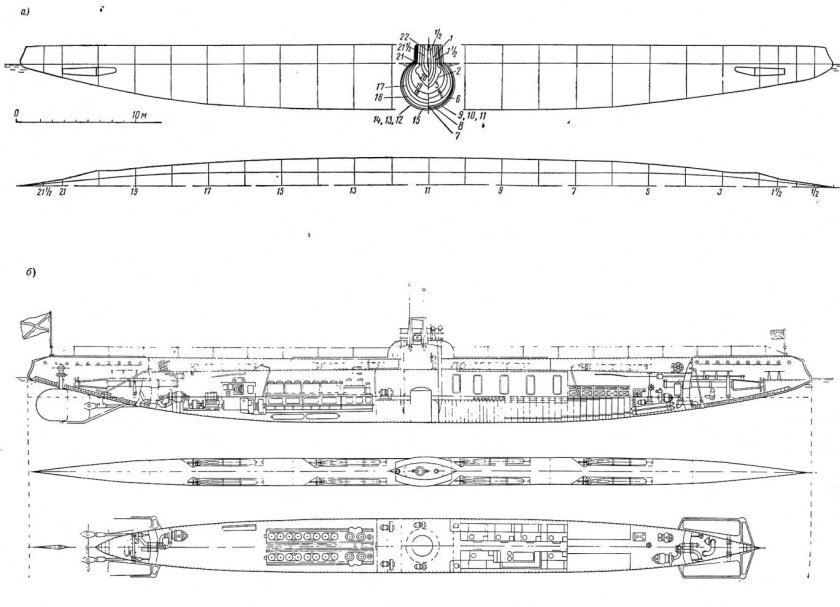 Подводная лодка Барс чертежи