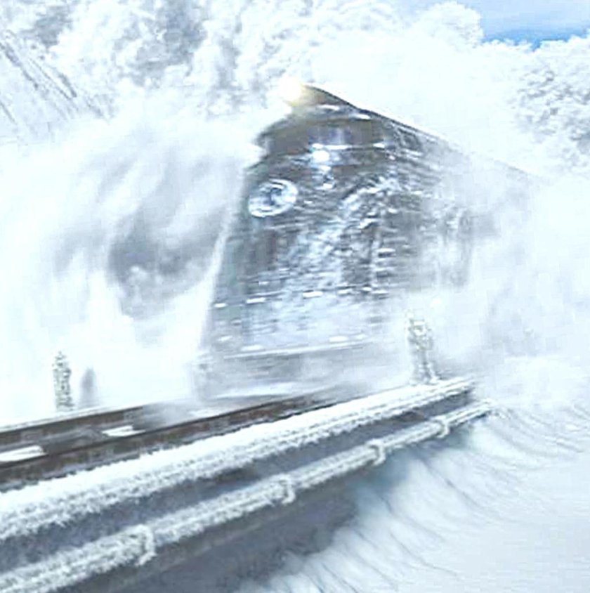 Сквозь снег Локомотив