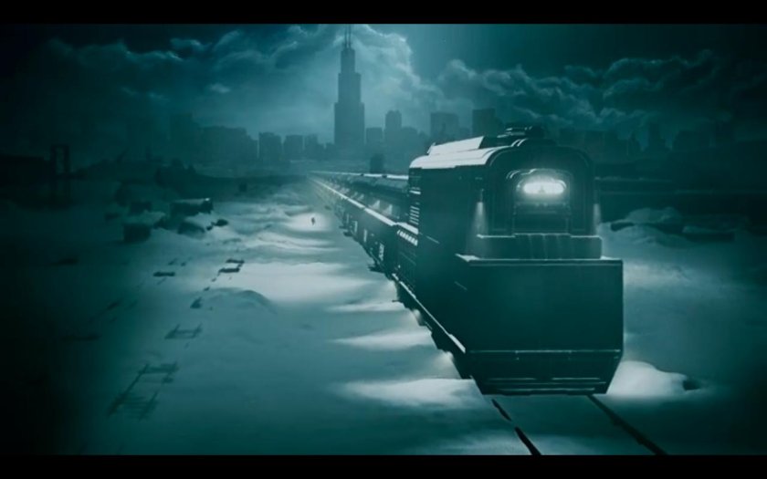 Большая Элис поезд сквозь снег